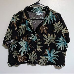 Reyn Spooner VINTAGE Tropical Crop Top XL